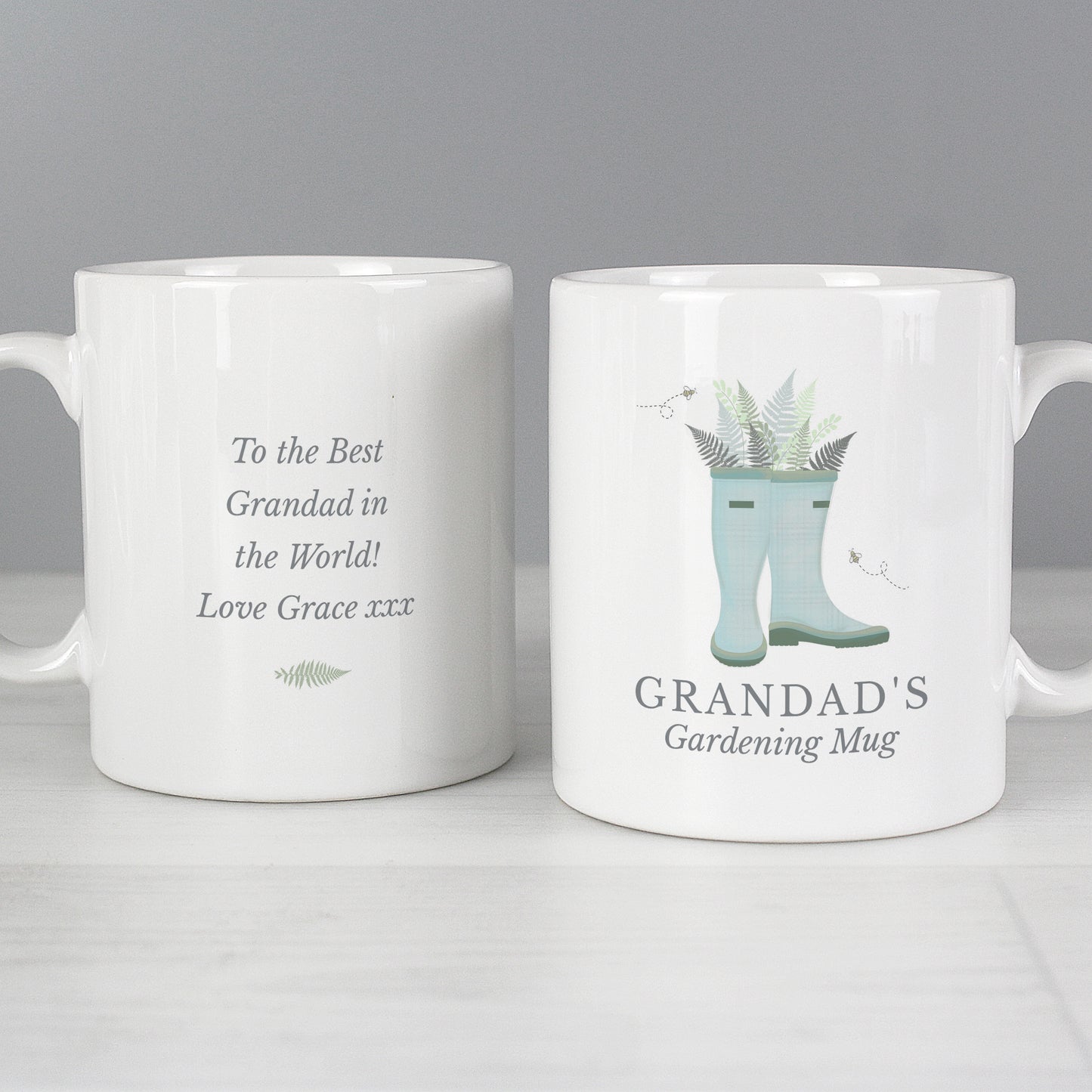 Personalised Blue Wellies Mug - image 3