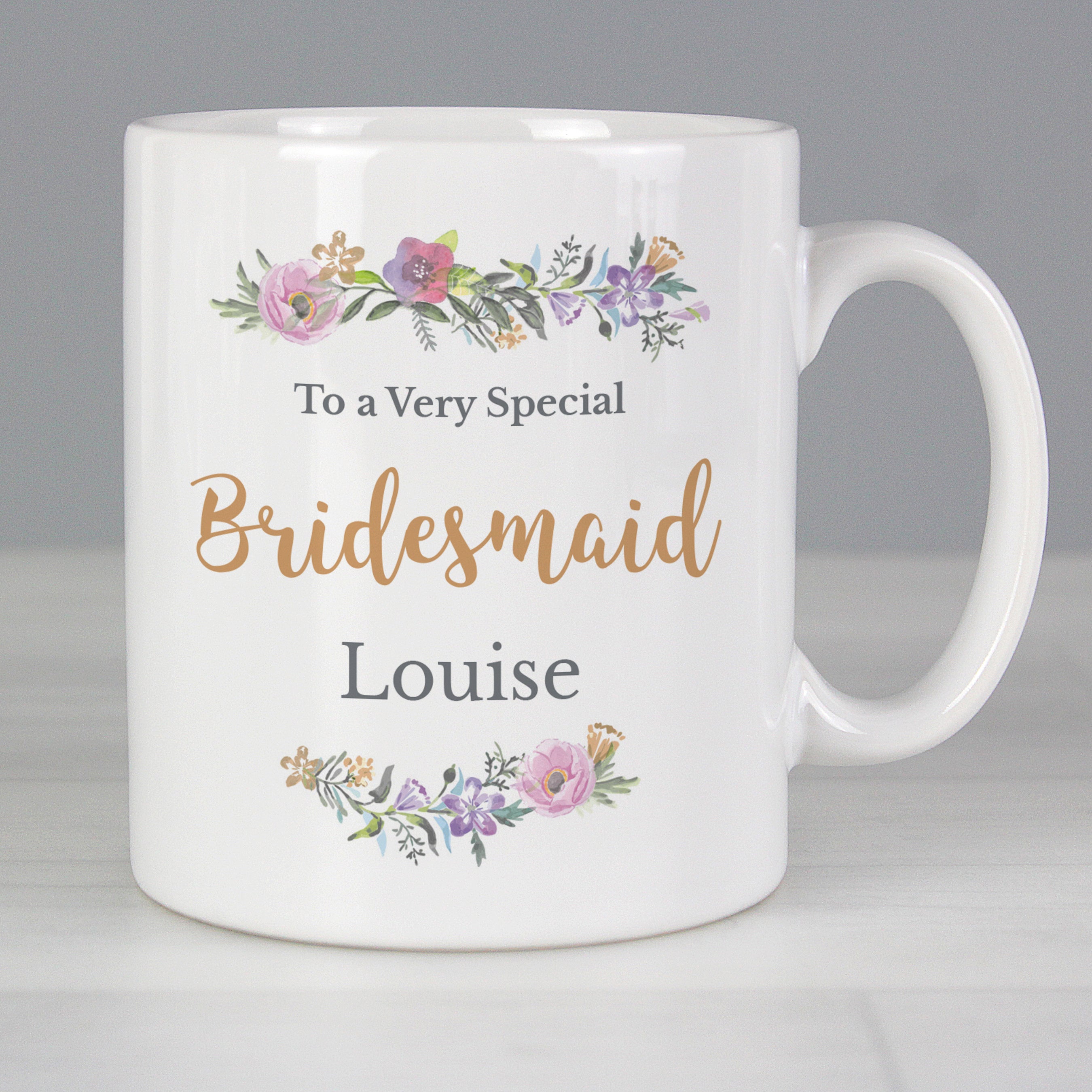 Personalised Floral Message Mug from Heartfelt Gifts