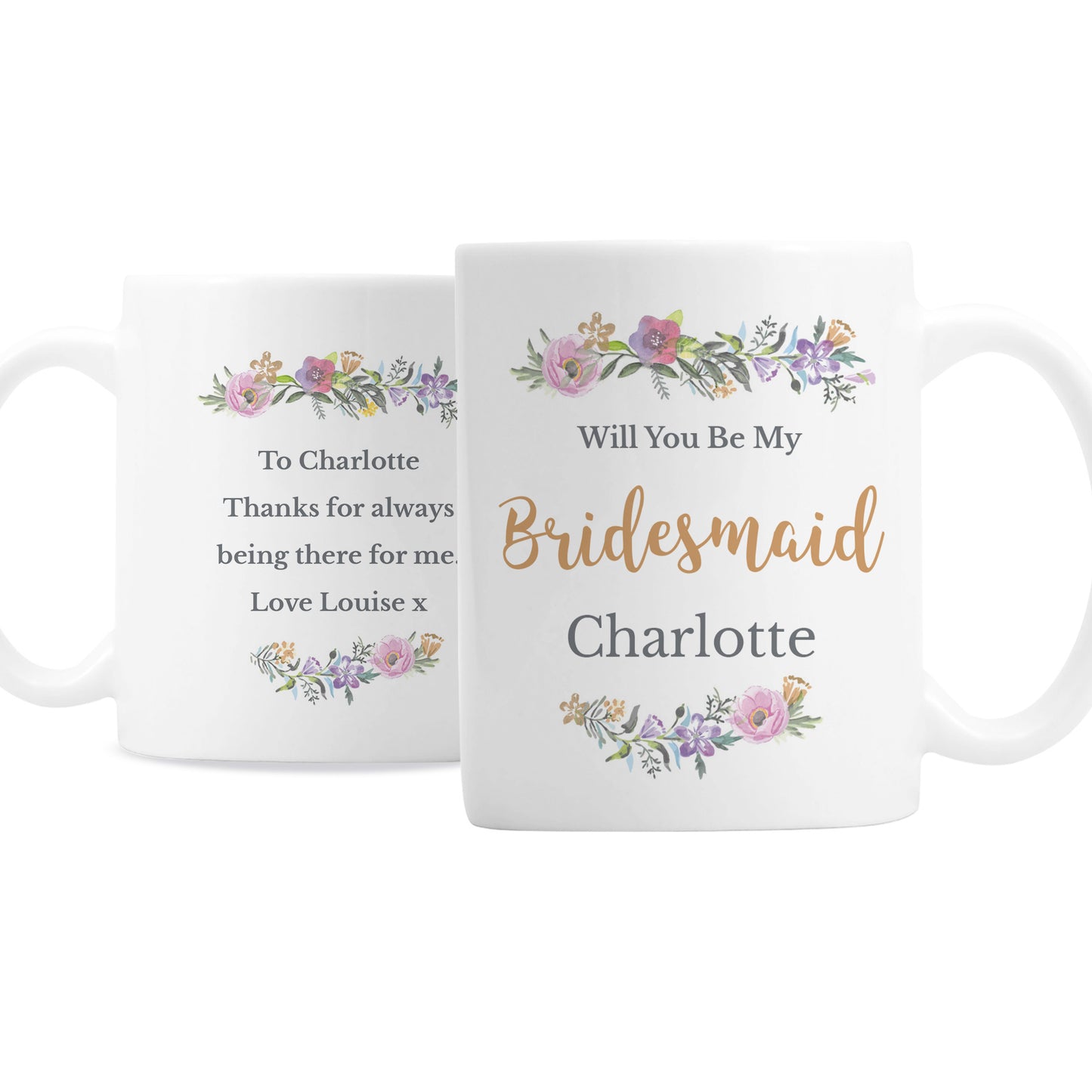 Personalised Floral Message Mug - image 2