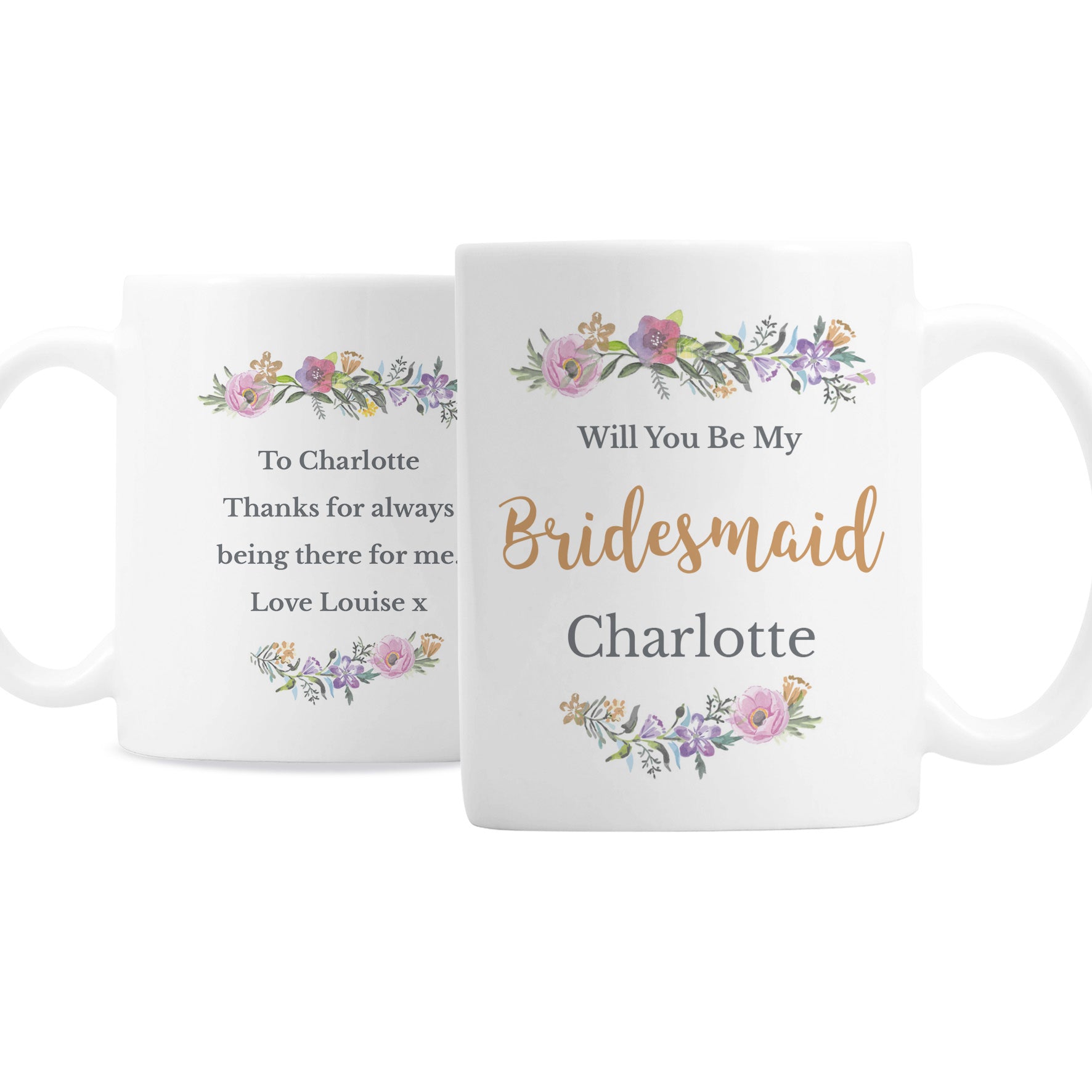 Personalised Floral Message Mug - image 2