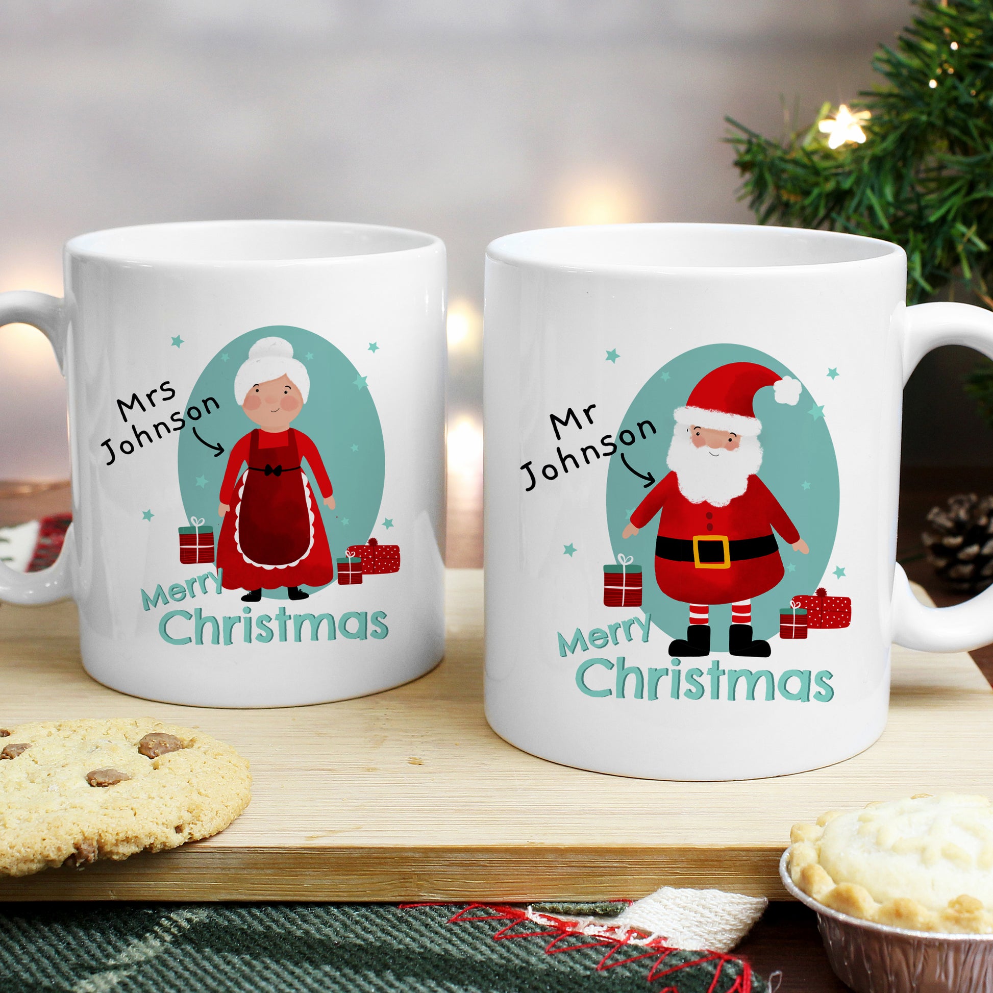 Personalised Mr & Mrs Claus Mug Set from Heartfelt Gifts