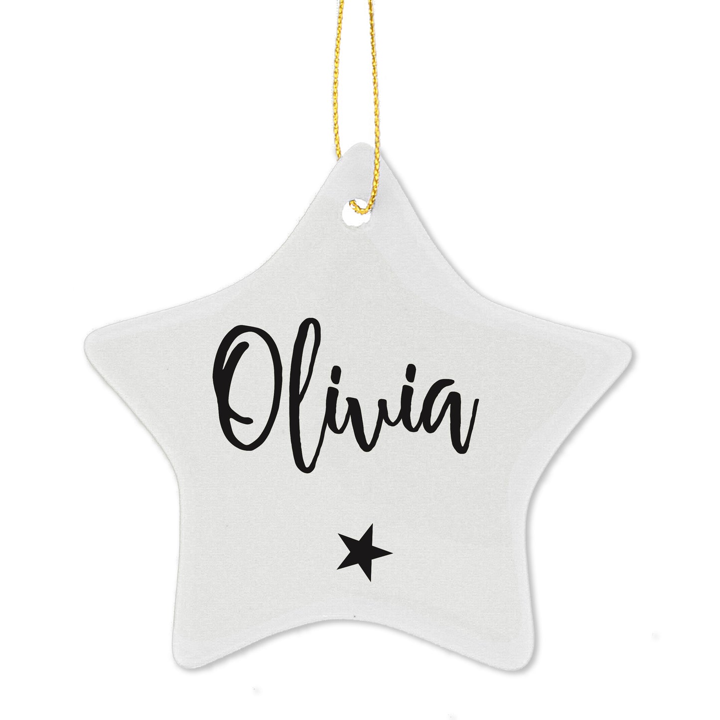Personalised Name Ceramic Star Decoration - image 2