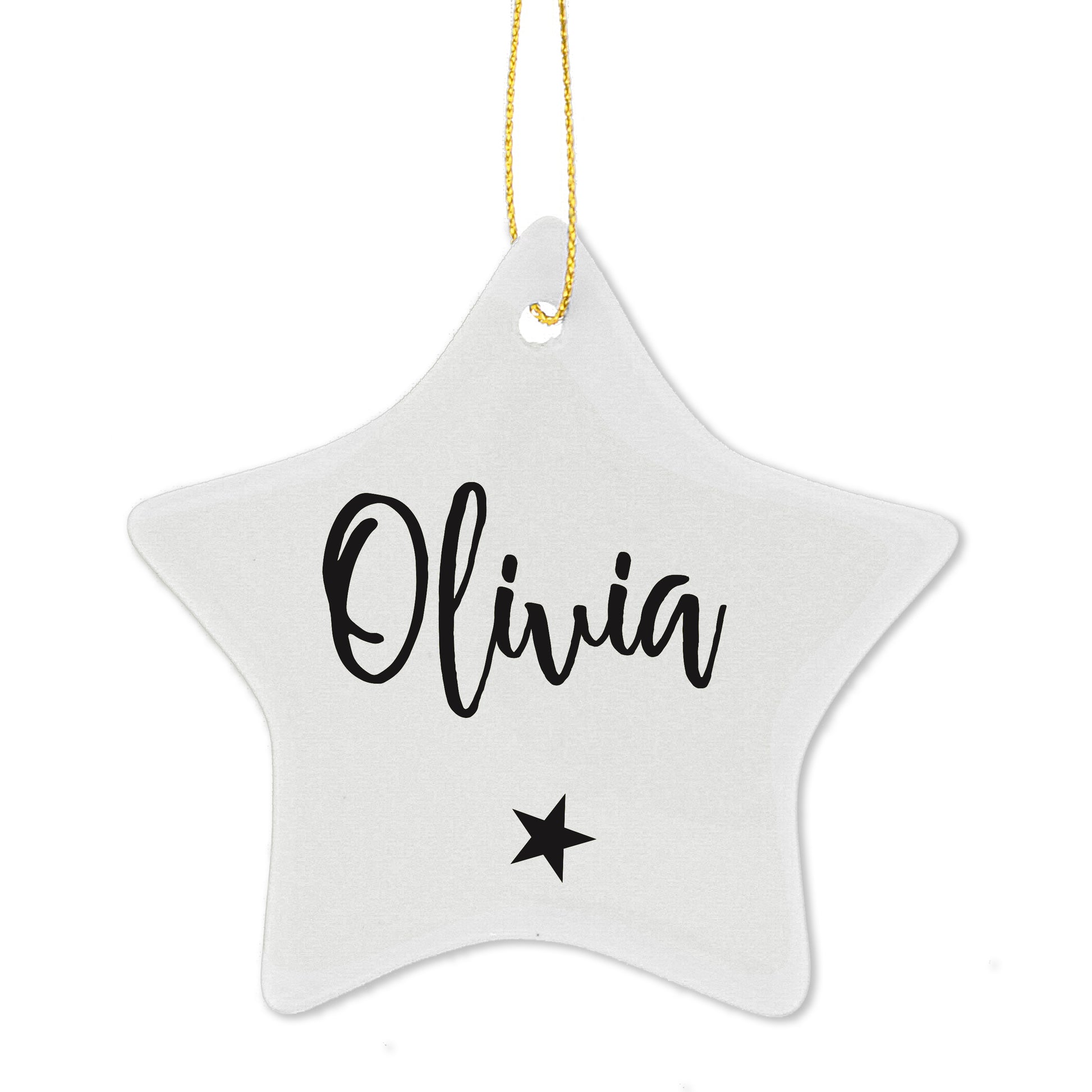 Personalised Name Ceramic Star Decoration - image 2