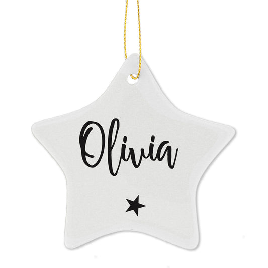 Personalised Name Ceramic Star Decoration - image 2