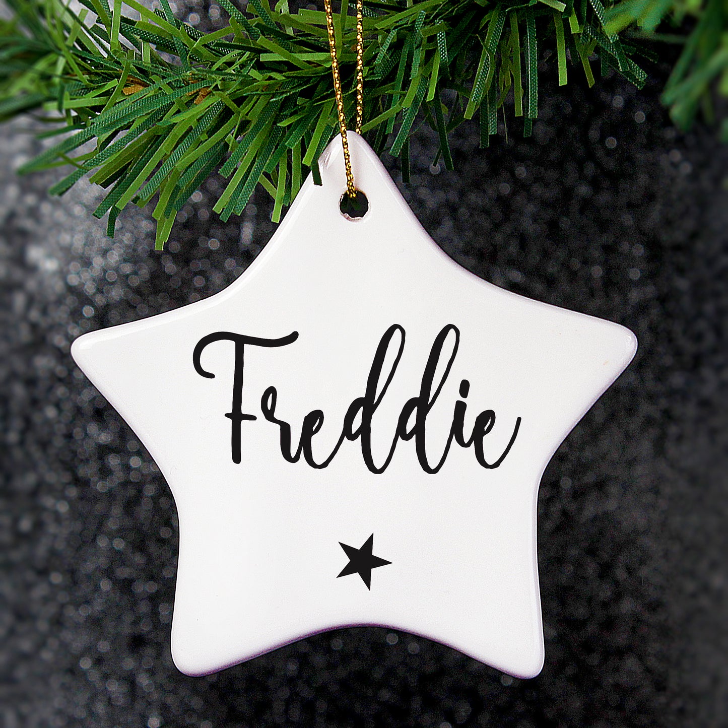 Personalised Name Ceramic Star Decoration - image 3