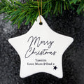 Personalised Free Text Ceramic Star Decoration from Heartfelt Gifts