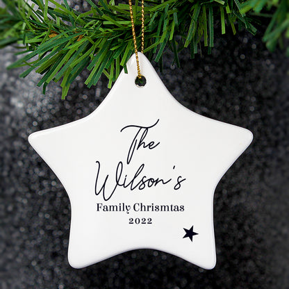 Personalised Free Text Ceramic Star Decoration - image 3