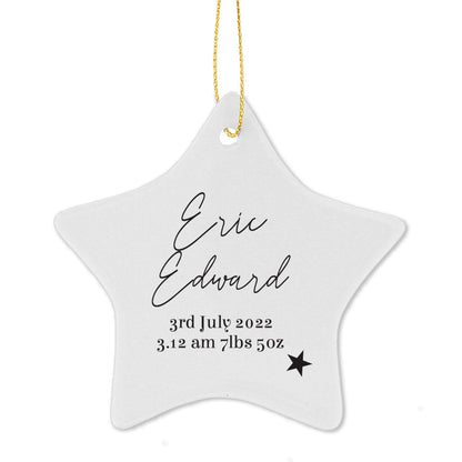 Personalised Free Text Ceramic Star Decoration - image 4