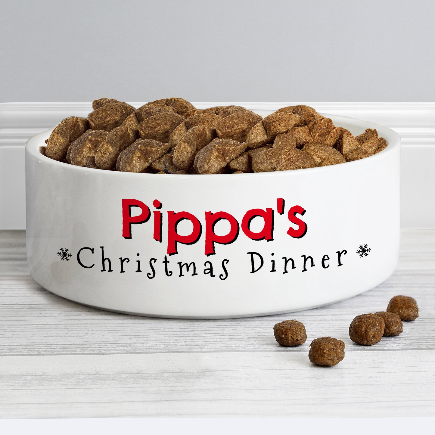 Personalised Christmas Dinner 15cm Medium Pet Bowl from Heartfelt Gifts
