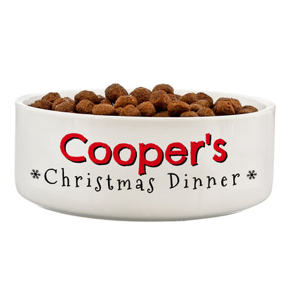 Personalised Christmas Dinner 15cm Medium Pet Bowl - image 2