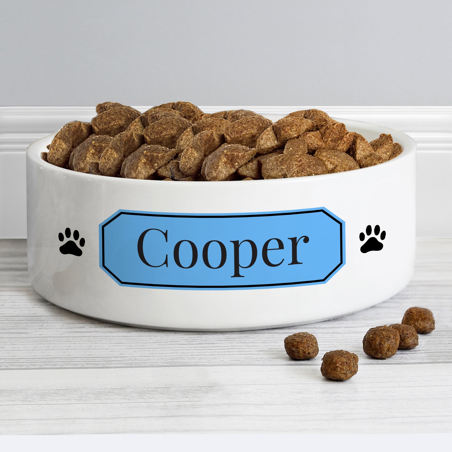Personalised Blue Plaque 15cm Medium Pet Bowl - image 4