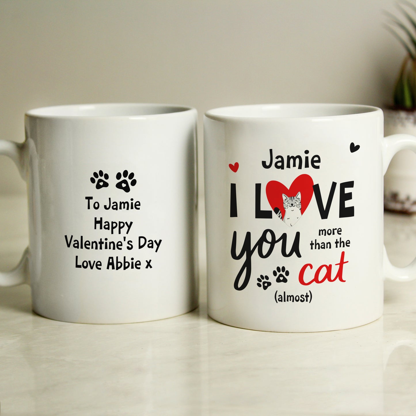 Personalised I Love You More Than The Cat Mug from Heartfelt Gifts