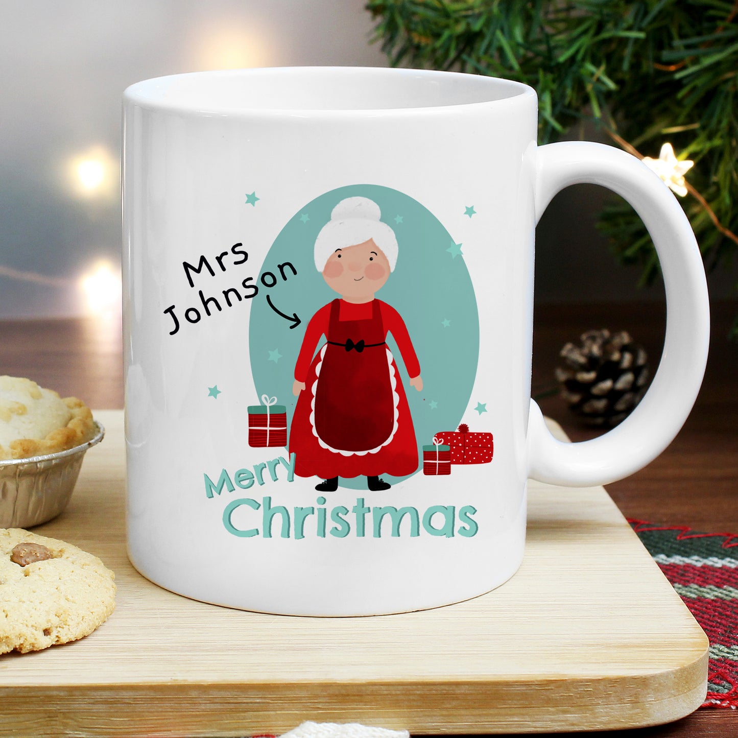 Personalised Mrs Claus Christmas Mug from Heartfelt Gifts