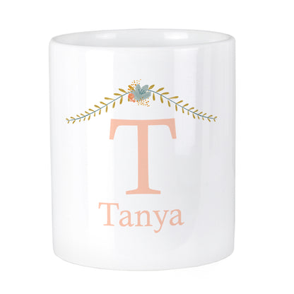 Personalised Floral Bouquet Ceramic Storage Pot - image 2