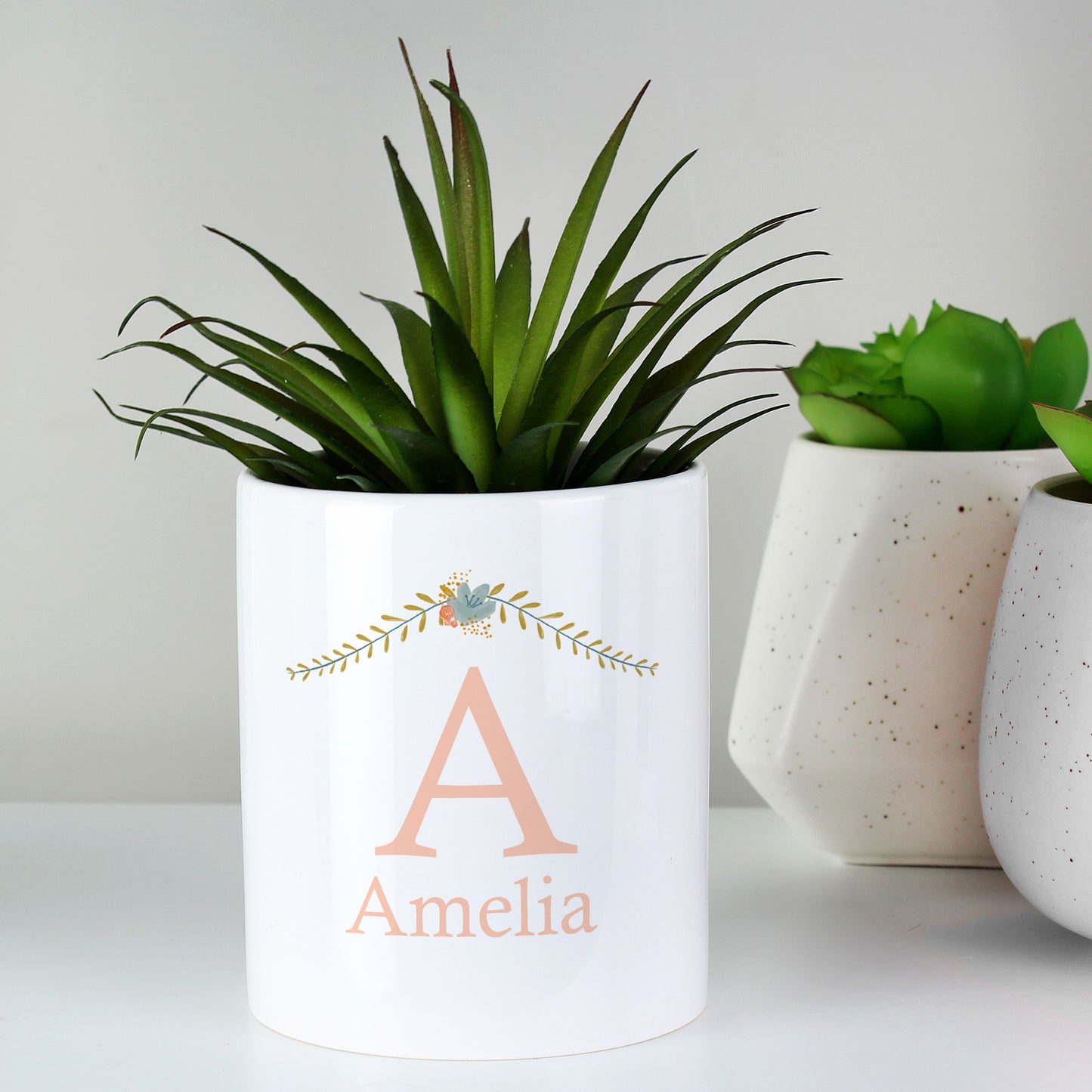 Personalised Floral Bouquet Ceramic Storage Pot - image 3