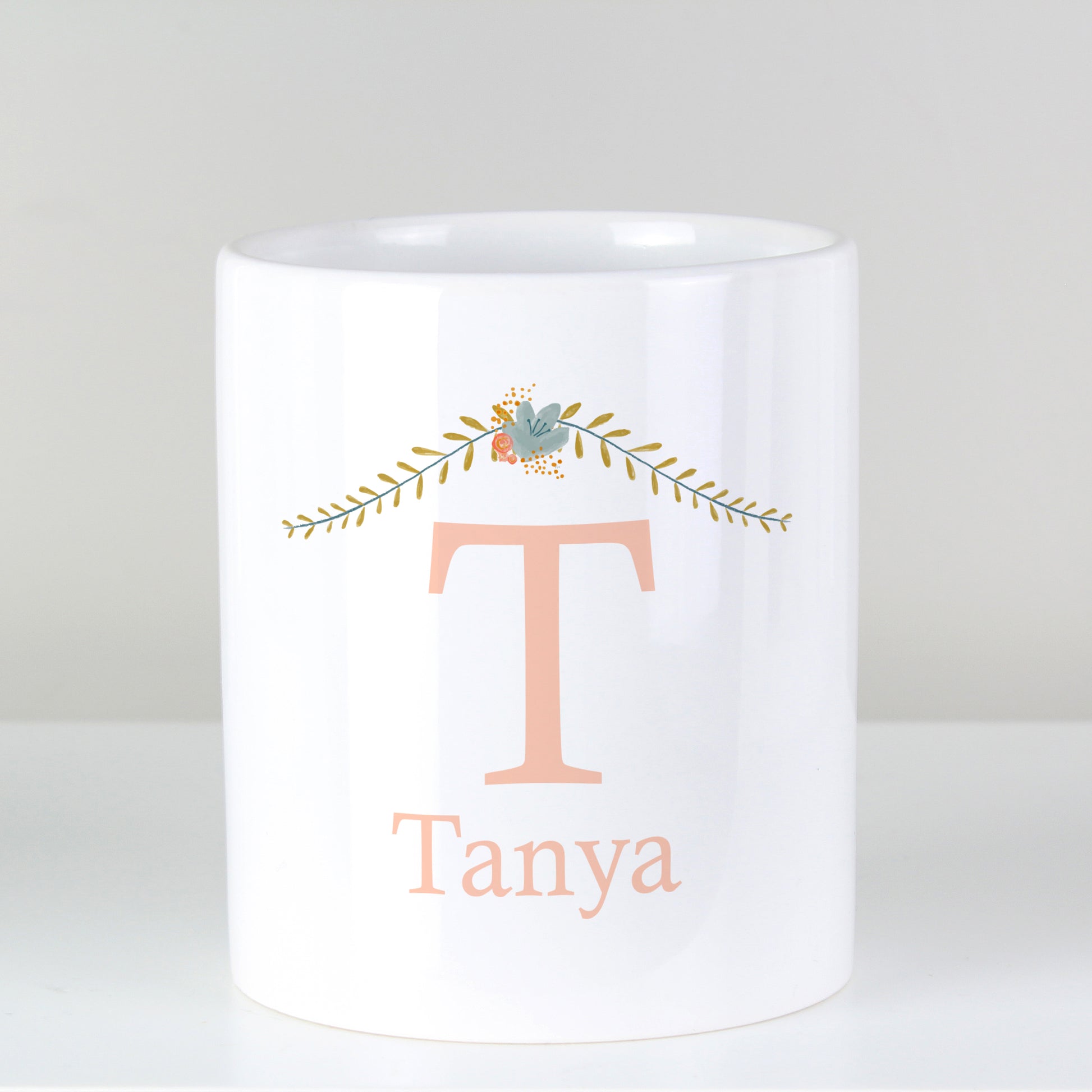 Personalised Floral Bouquet Ceramic Storage Pot - image 5