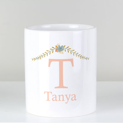 Personalised Floral Bouquet Ceramic Storage Pot - image 5