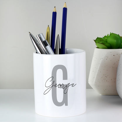 Personalised Initial & Name Ceramic Storage Pot - image 3