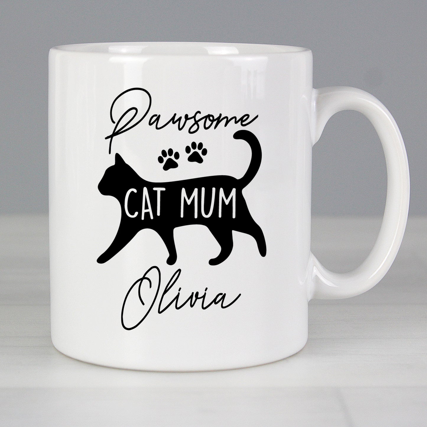 Personalised Pawsome Cat Mum Mug from Heartfelt Gifts