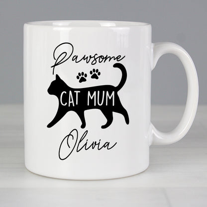 Personalised Pawsome Cat Mum Mug from Heartfelt Gifts