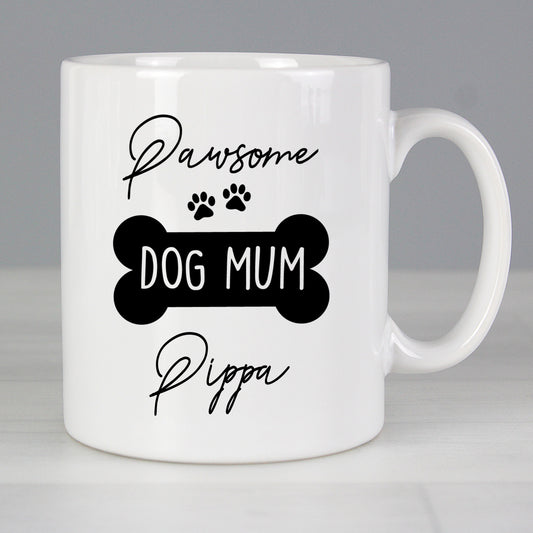 Personalised Pawsome Dog Mum Mug from Heartfelt Gifts