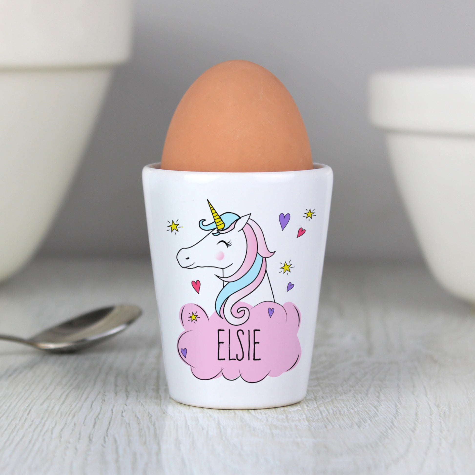 Personalised Unicorn Egg Cup - image 5