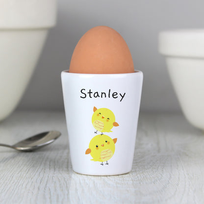 Personalised Easter Chicks Egg Cup from Heartfelt Gifts