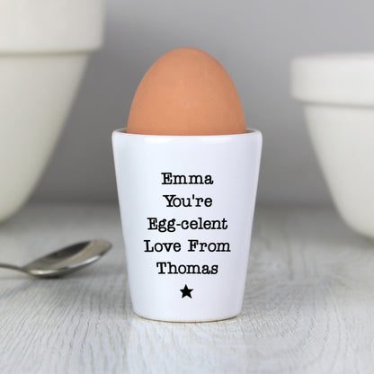 Personalised Star Free Text Egg Cup from Heartfelt Gifts