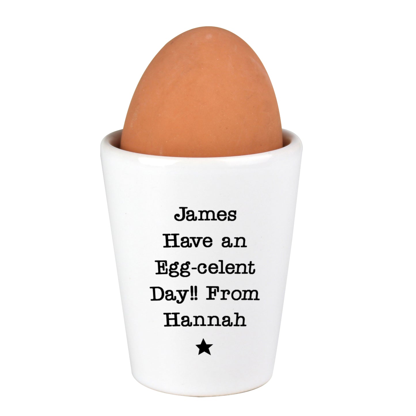 Personalised Star Free Text Egg Cup - image 6