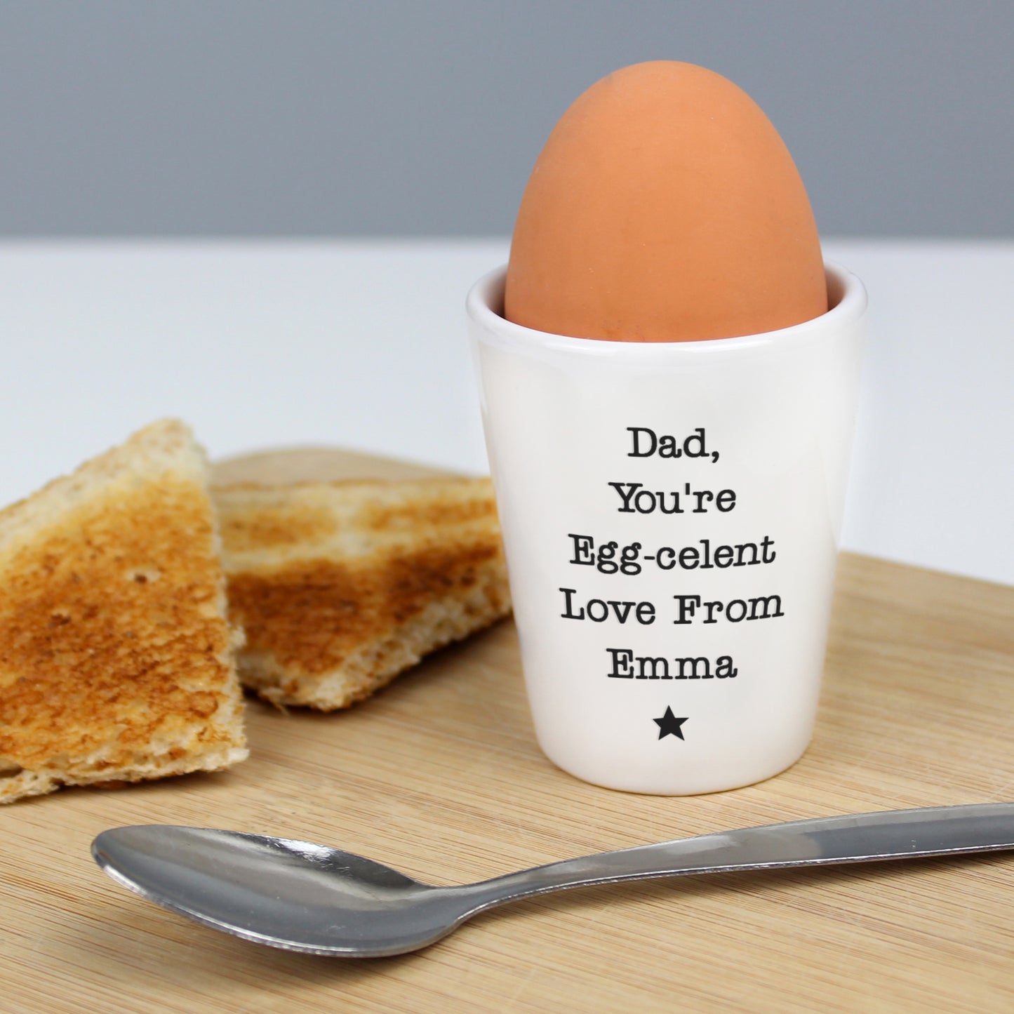 Personalised Star Free Text Egg Cup - image 8