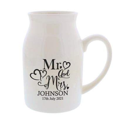 Personalised Mr & Mrs Flower Jug Vase - image 2