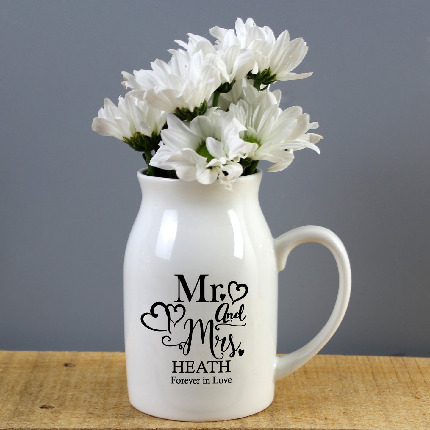 Personalised Mr & Mrs Flower Jug Vase - image 5