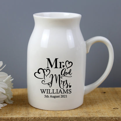 Personalised Mr & Mrs Flower Jug Vase - image 6