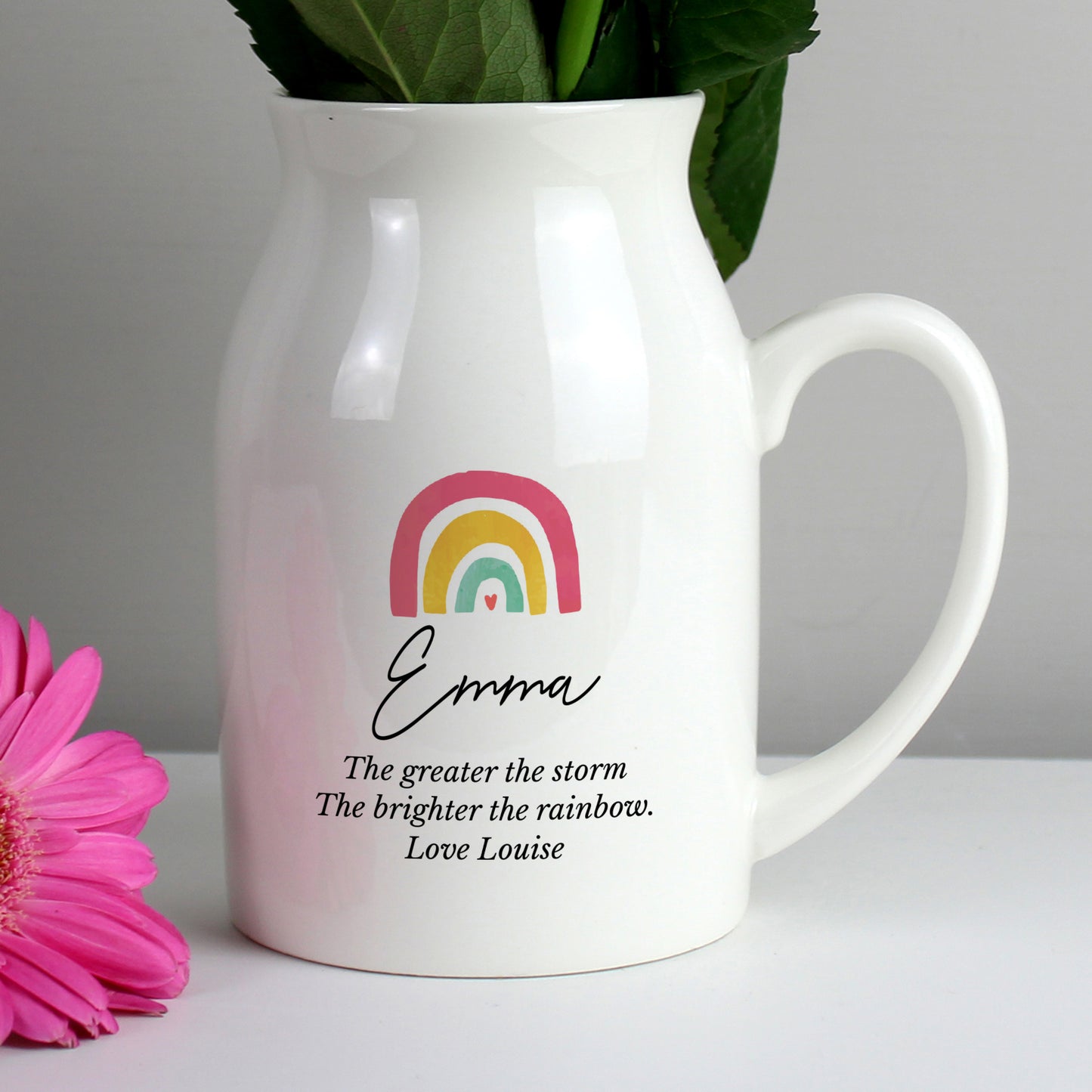 Personalised Rainbow Flower Jug Vase - image 4