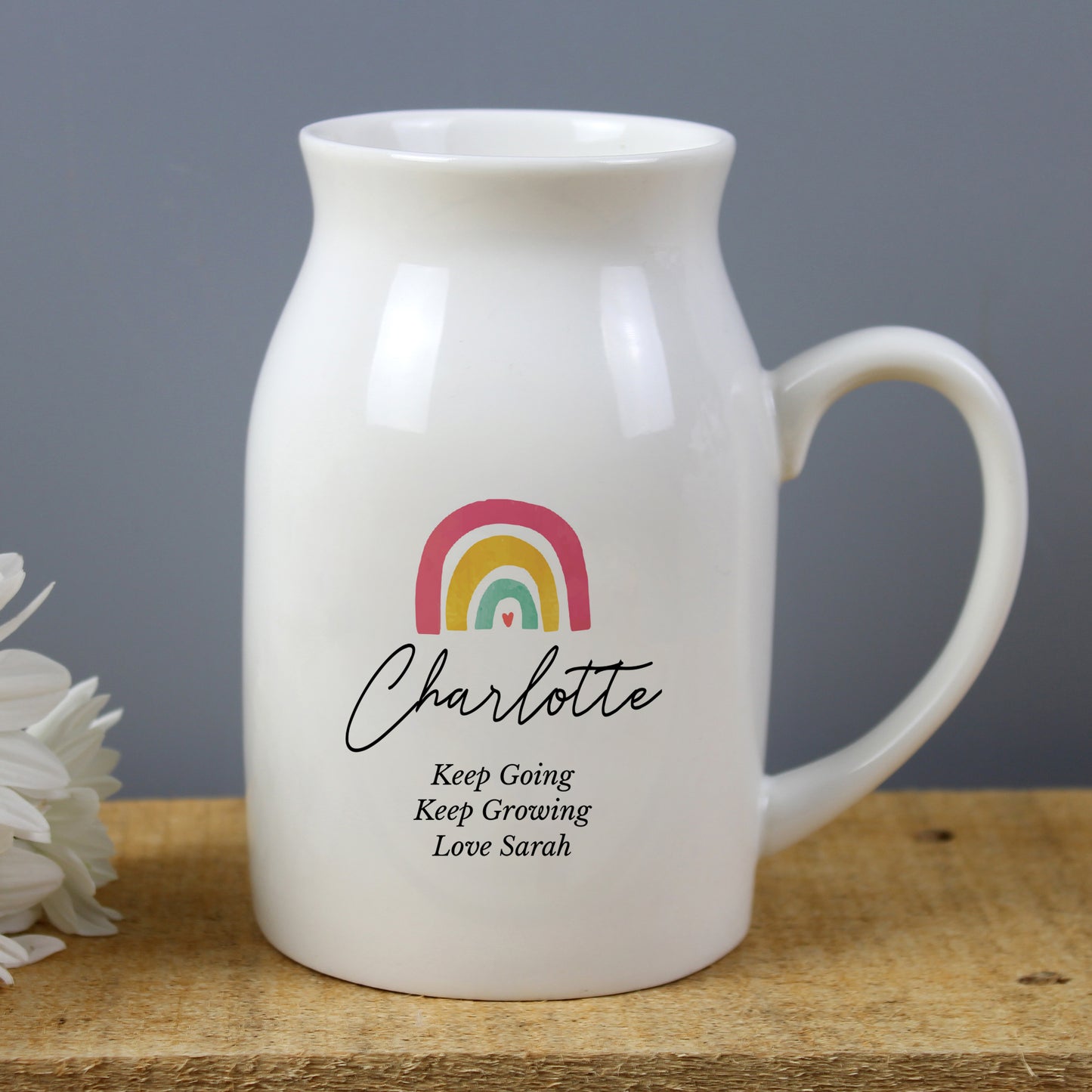 Personalised Rainbow Flower Jug Vase - image 7