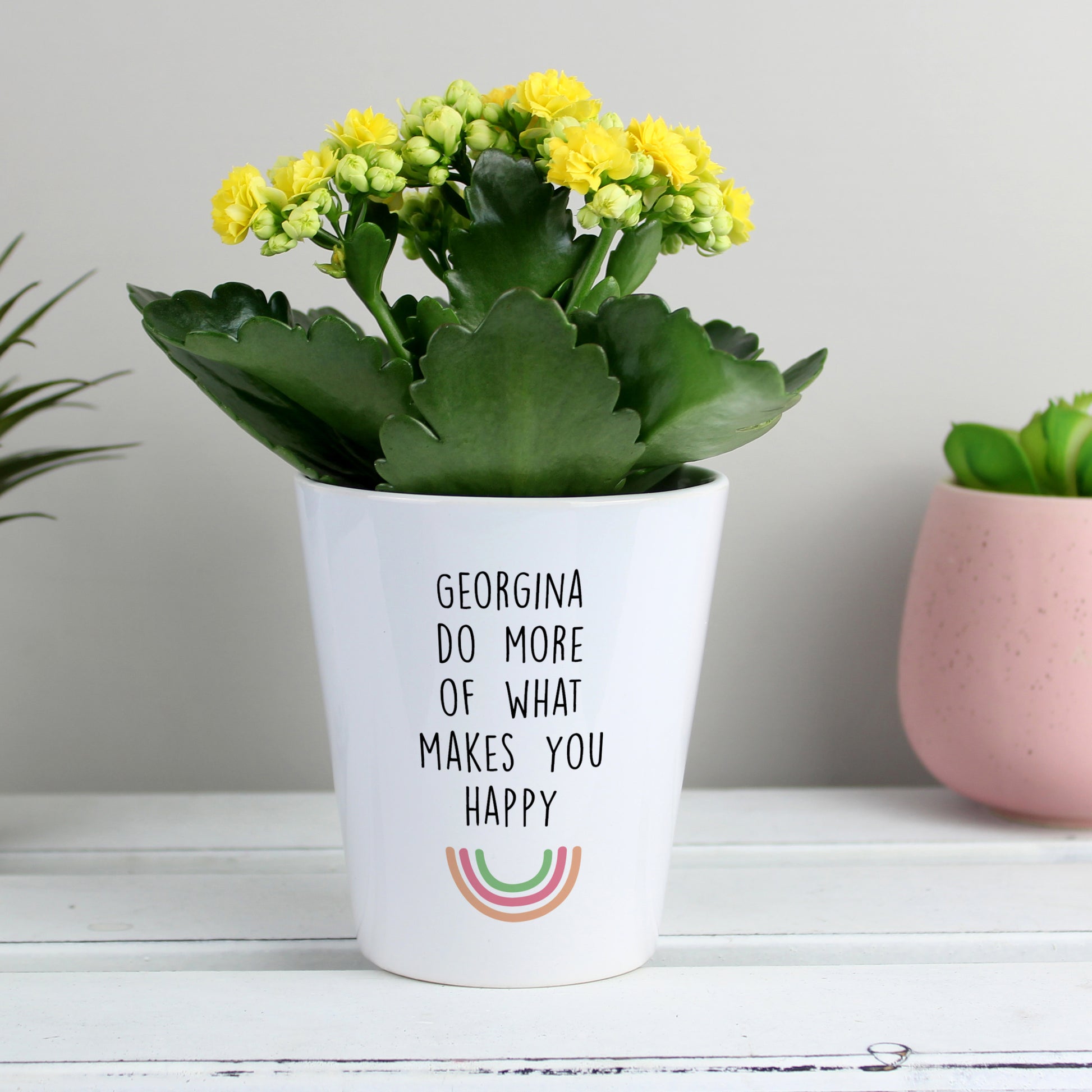 Personalised Rainbow Plant Pot from Heartfelt Gifts