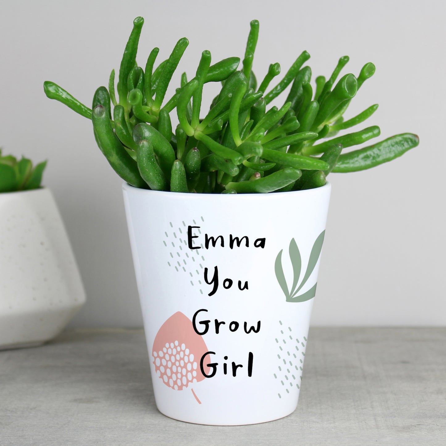 Personalised Abstract Pattern Plant Pot from Heartfelt Gifts