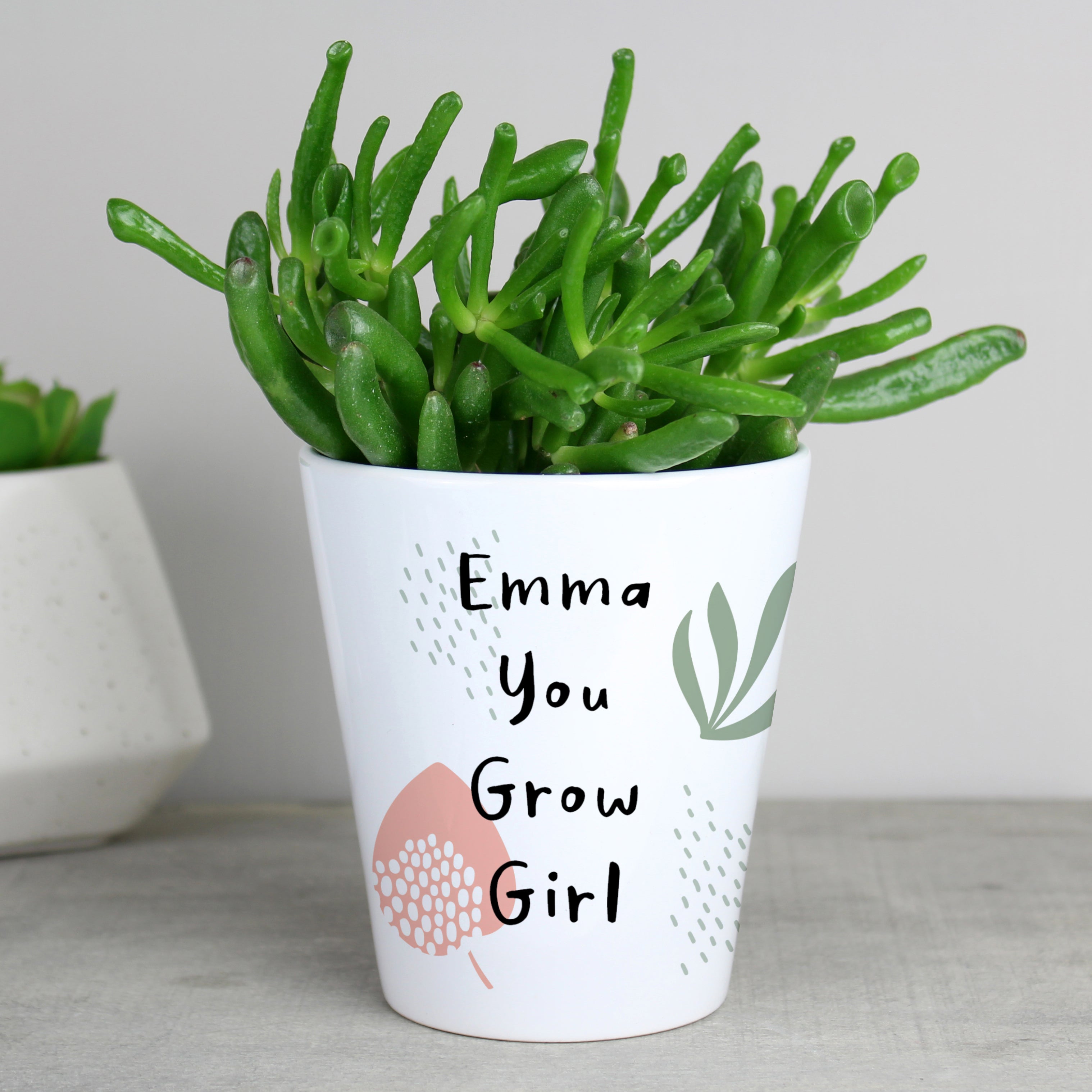Personalised Abstract Pattern Plant Pot from Heartfelt Gifts