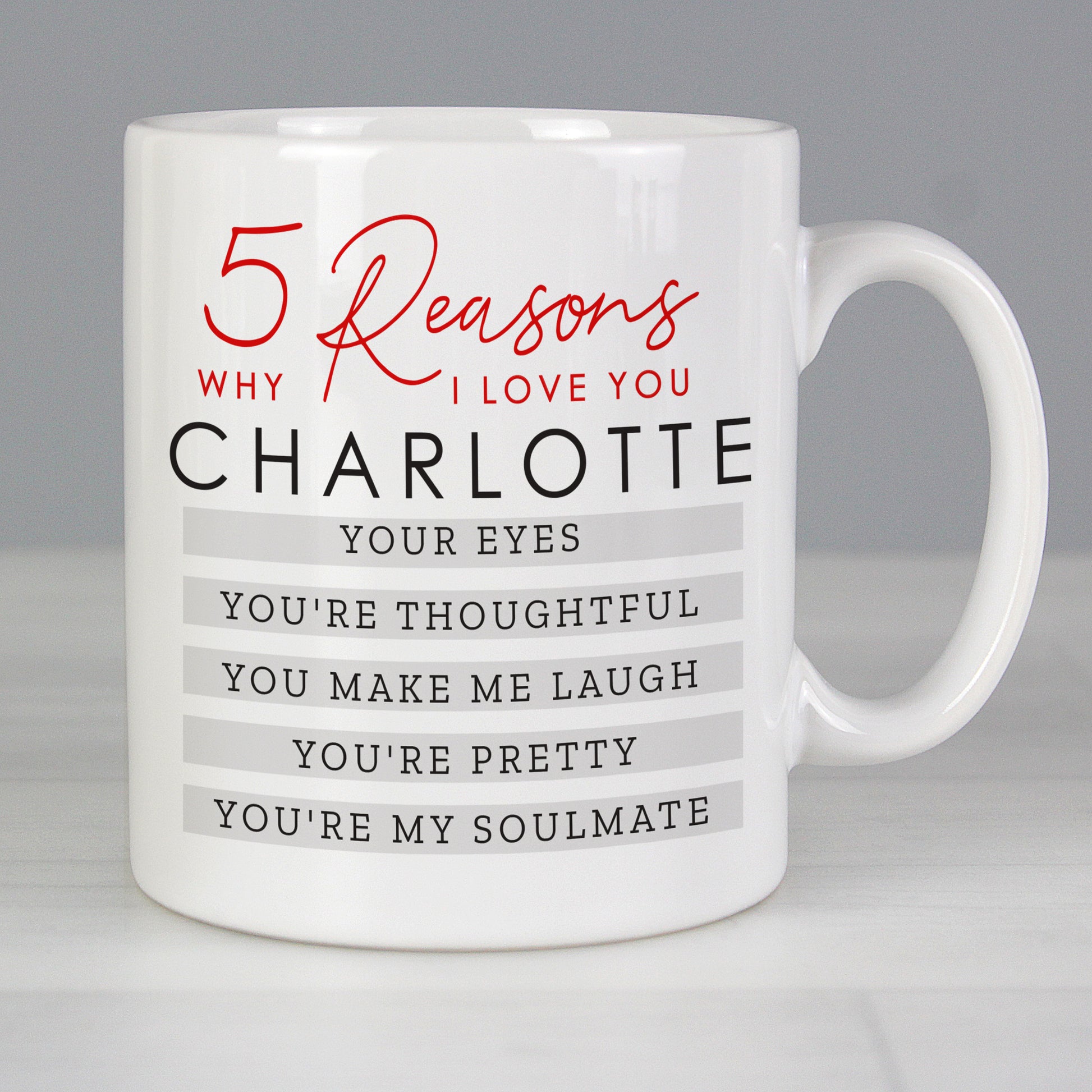 Personalised 5 Reasons Why Mug from Heartfelt Gifts