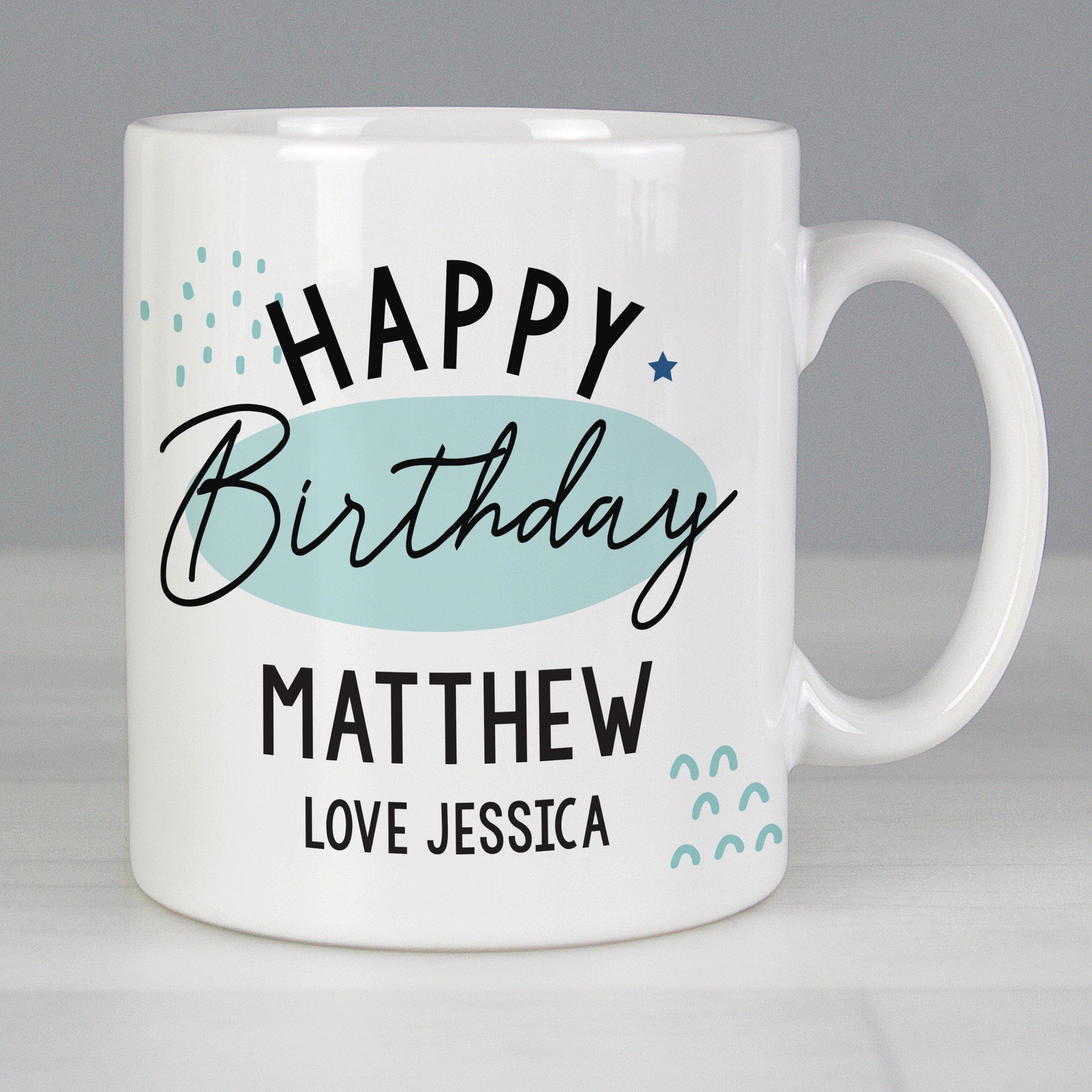 Personalised Happy Birthday Mug from Heartfelt Gifts