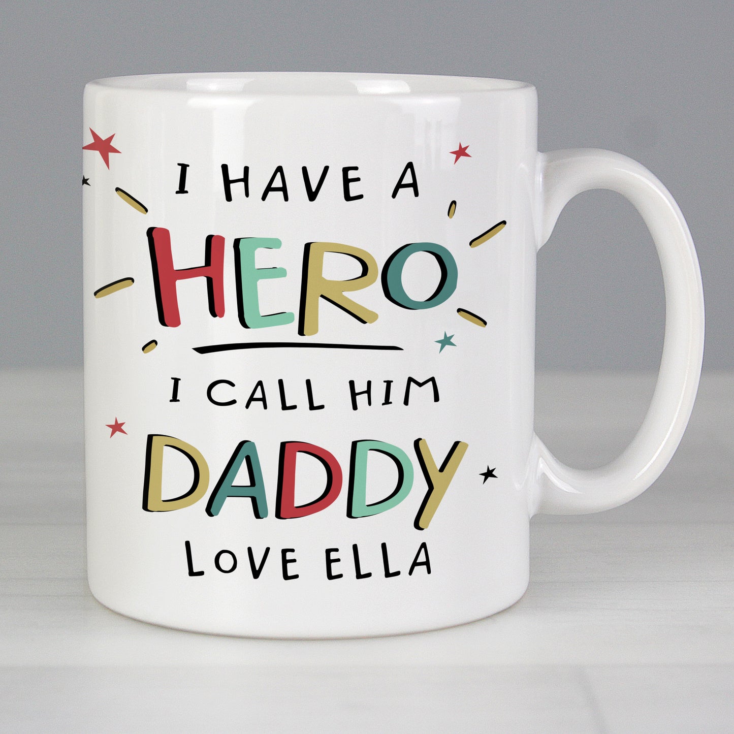 Personalised I Have A Hero Mug from Heartfelt Gifts