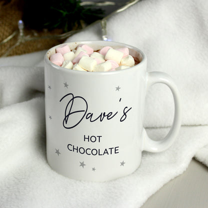 Personalised Free Text Little Grey Stars Mug - image 3