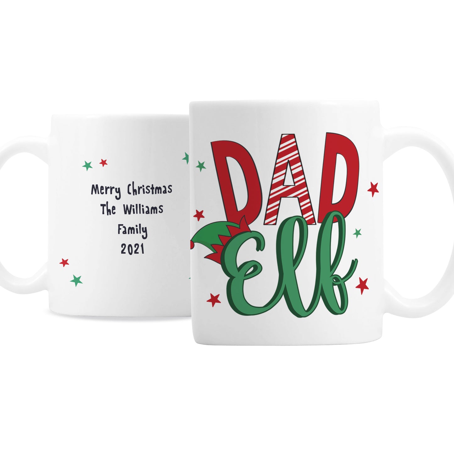 Personalised Dad Elf Mug - image 3