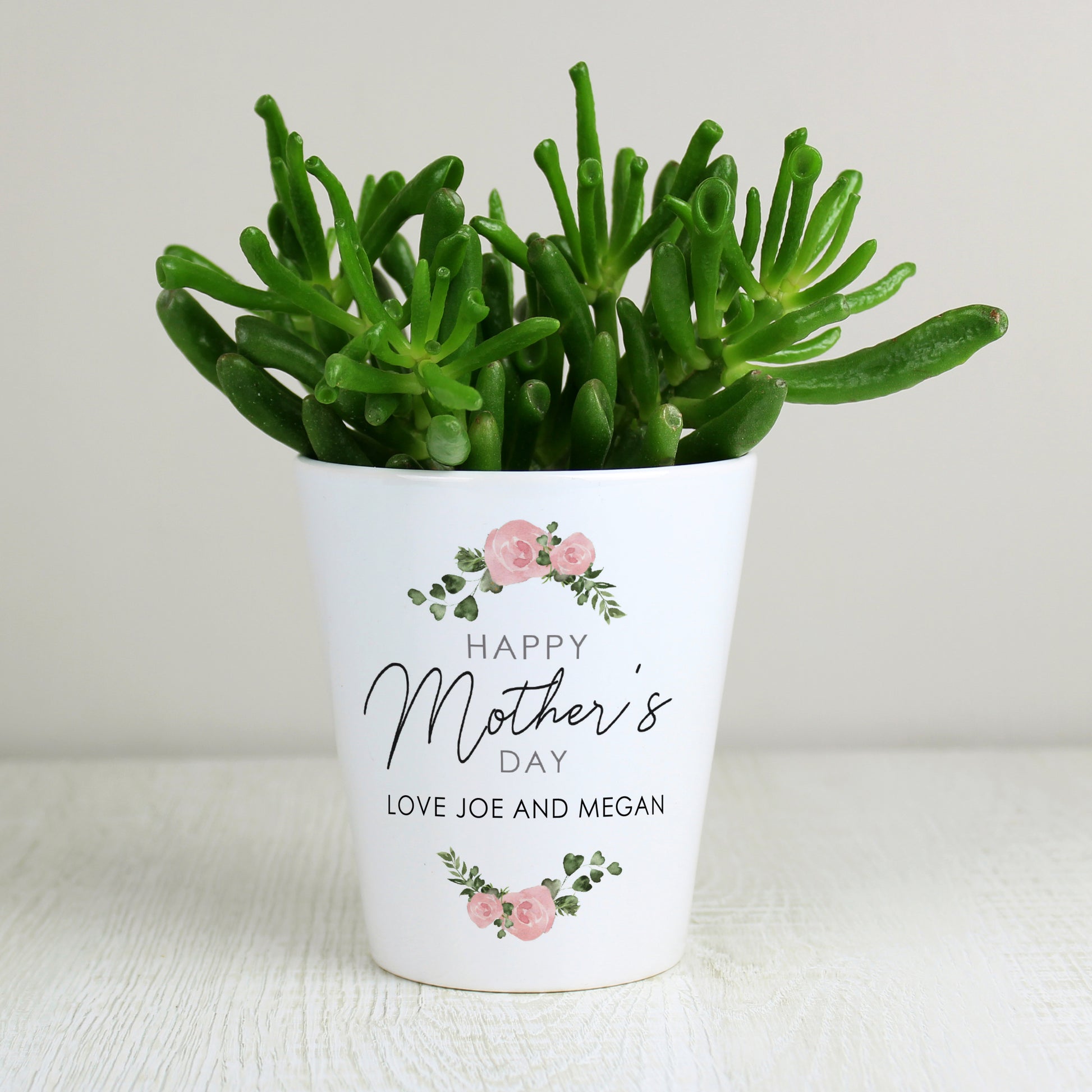Personalised Abstract Rose Happy Mothers Day Plant Pot - image 3