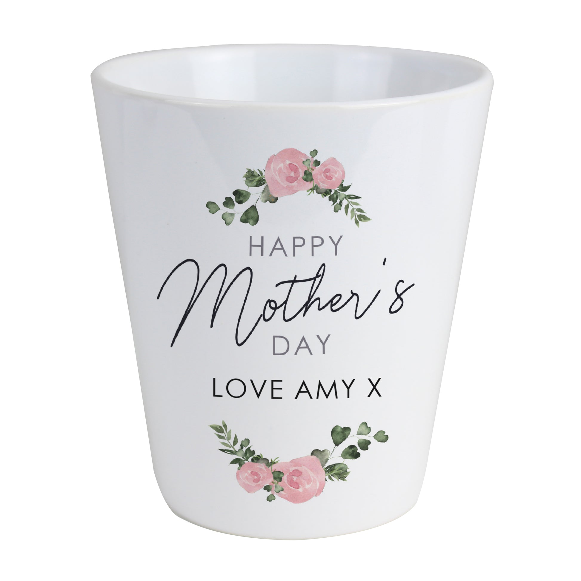 Personalised Abstract Rose Happy Mothers Day Plant Pot - image 4