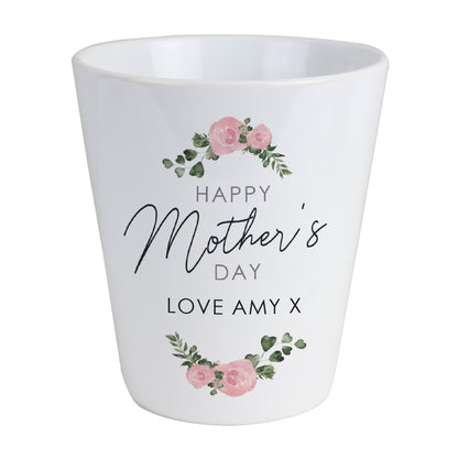 Personalised Abstract Rose Happy Mothers Day Plant Pot - image 4