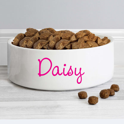 Personalised Pink Name 15cm Medium Pet Bowl - image 3