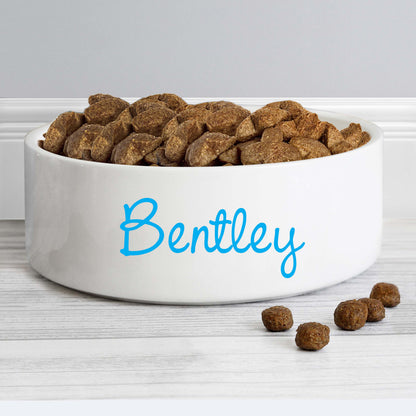Personalised Blue Name 15cm Medium Pet Bowl from Heartfelt Gifts