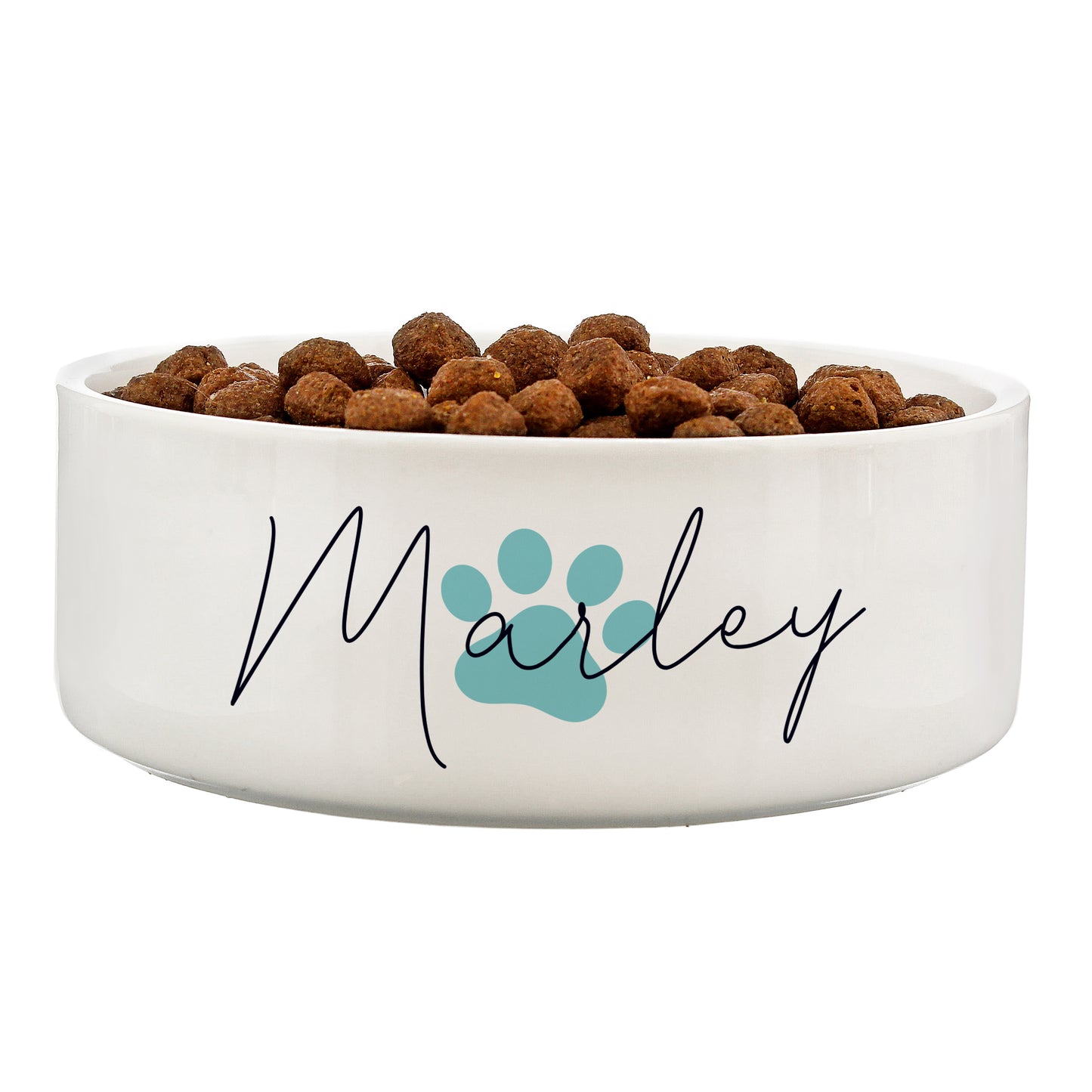 Personalised Blue Paw Print Name 15cm Medium Pet Bowl - image 3