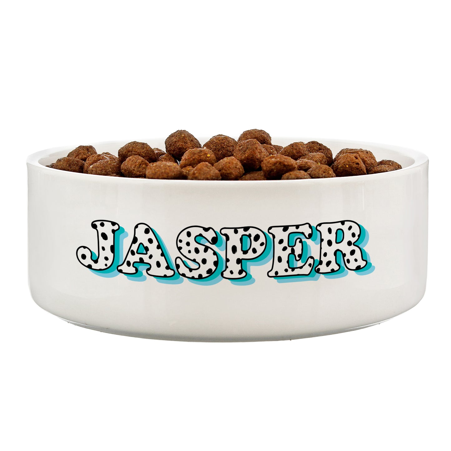 Personalised Blue Spots Name 15cm Medium Pet Bowl - image 4